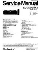 Technics - SUA-700_Mk3 - Service manual 